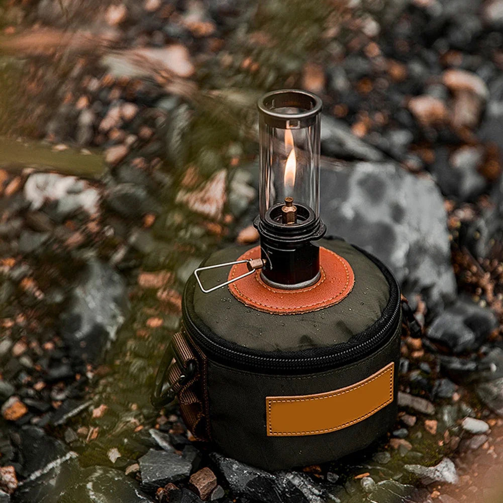 Camping Gas Lantern Butane Gas Light Lantern Multi-Function Gas Candle Light Metal Portable Tent Lantern for Camping Picnic