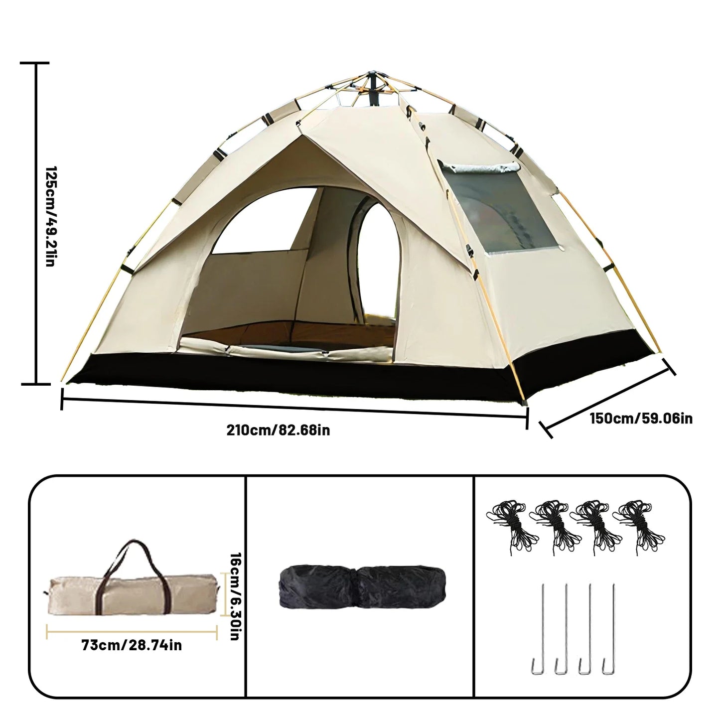 Automatic Quick-opening Tent Outdoor Self-driving Travel Camping Tent Automatic Quick-open Tent Rainproof Sunshine-proof Tent