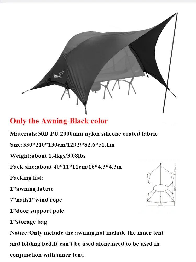 Vidalido Floating Island Tent Cot – Ultralight 1-Person Cot Tent Off-Ground Camping Tents with Mosquito Net & Waterproof Rainfly