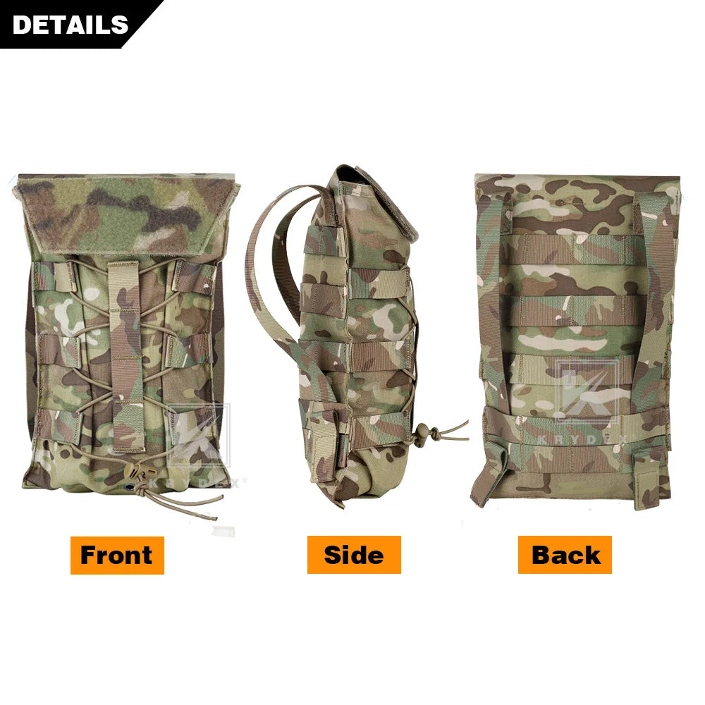 KRYDEX Tactical 50 oz Hydration Carrier MOLLE Pack Modular 1.5L Water Bladder Pouch Bag Hunting Airsoft Outdoor Accessories