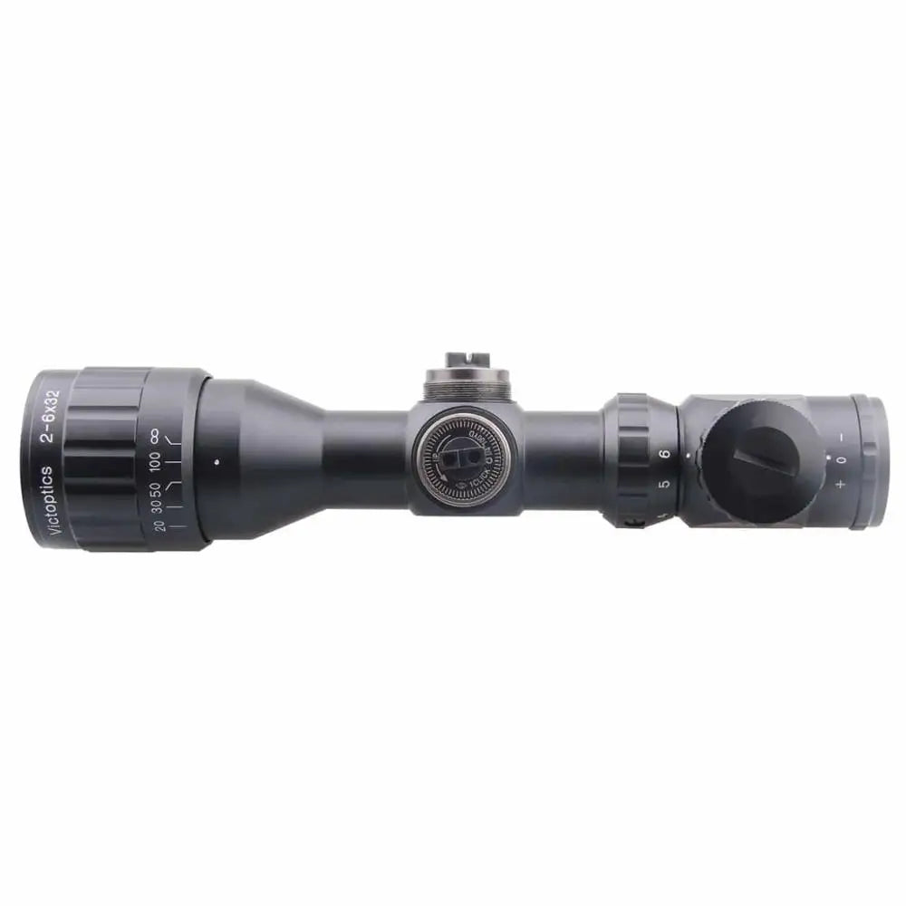 VictOptics A3 2-6x32 Riflescope Hunting Optical Scope Telescopic Sight Range Finder Reticle Air Rifle Airgun .22LR .223 5.56mm