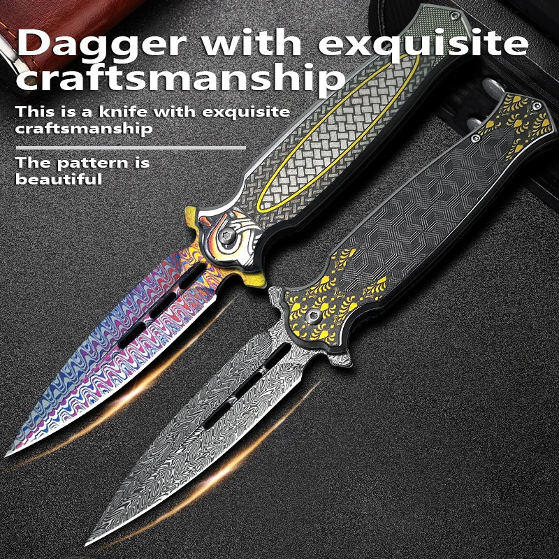 Lightweight tactical camping knife suitable for everyday carry, hunting, survival and self-defense
