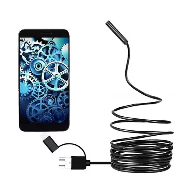 HD Dual Lens Endoscope Camera for iPhone HUAWEI XIAOMI PC Borescope Inspection Mini Camera Light 3 IN 1 Port or Lightning Port