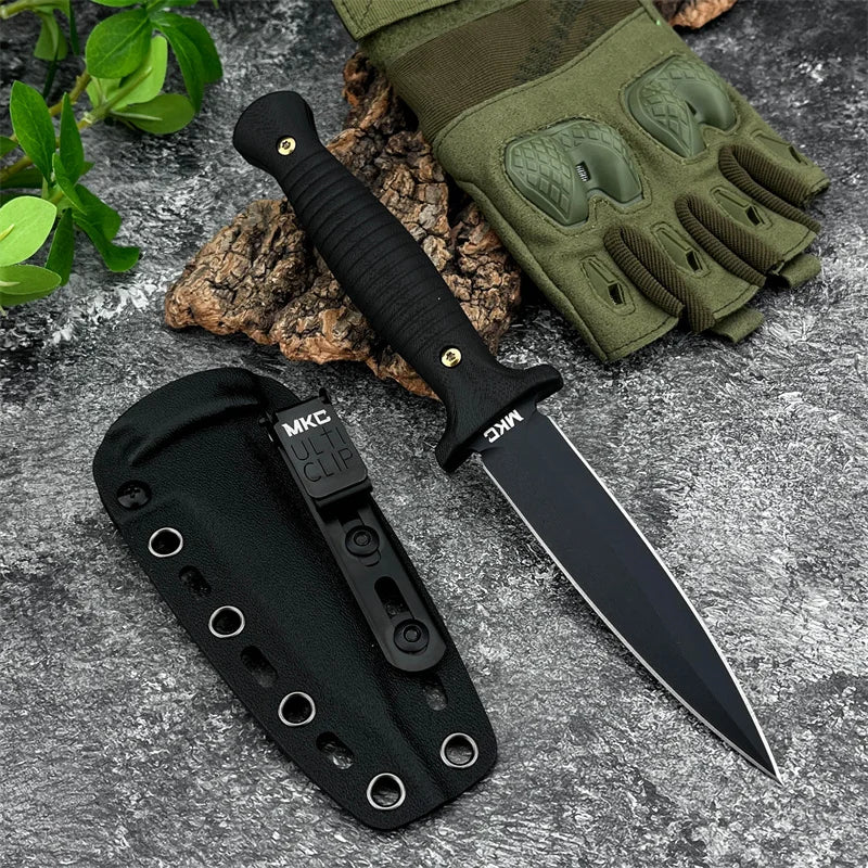 MKC V24 Multi-fuctional Fixed Blade Knife G10 Handle 9Cr13Mov Blade with Sheath Outdoor Underbrush Climbing Hunting Durable Tool