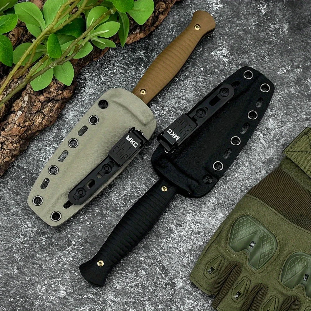 MKC V24 Multi-fuctional Fixed Blade Knife G10 Handle 9Cr13Mov Blade with Sheath Outdoor Underbrush Climbing Hunting Durable Tool
