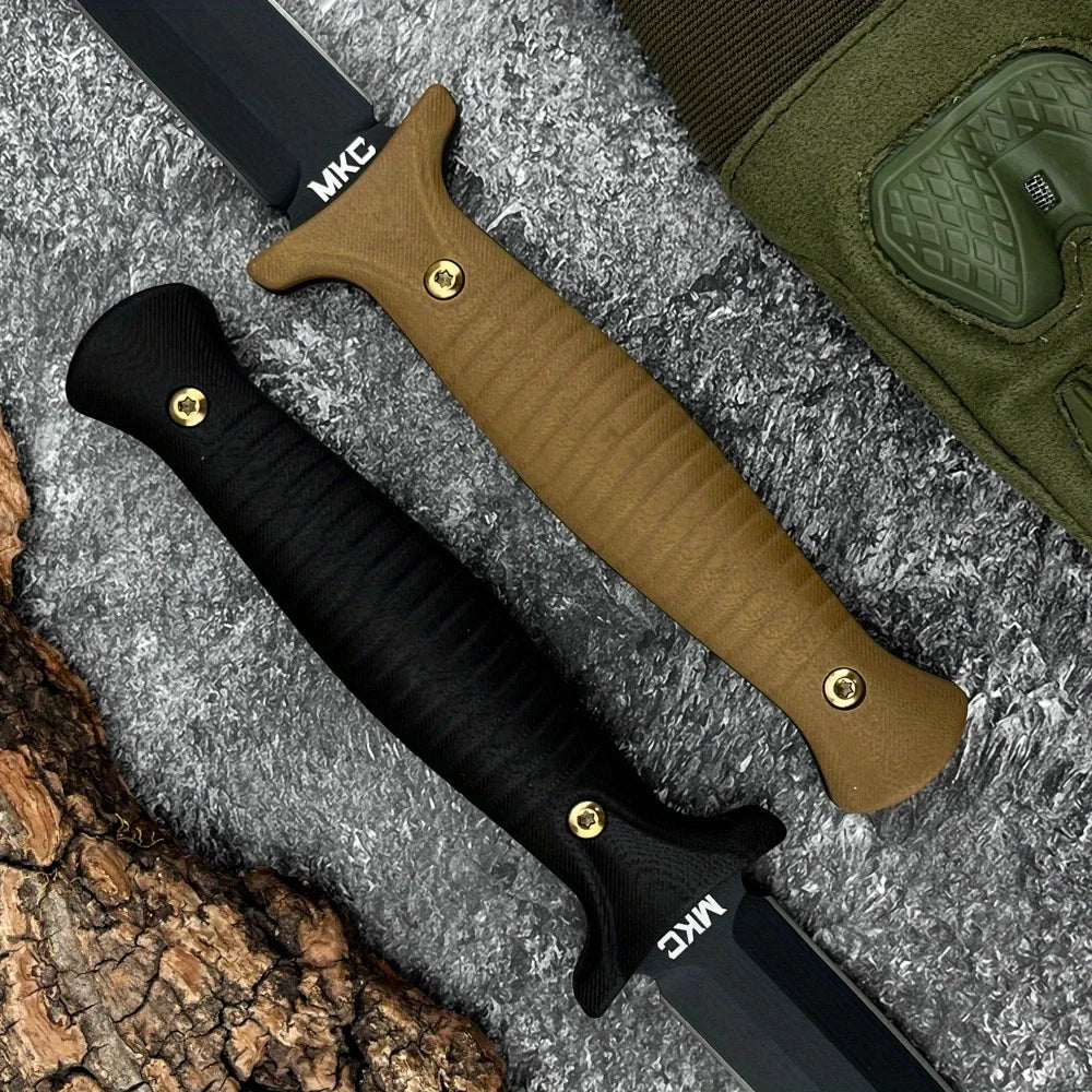 MKC V24 Multi-fuctional Fixed Blade Knife G10 Handle 9Cr13Mov Blade with Sheath Outdoor Underbrush Climbing Hunting Durable Tool