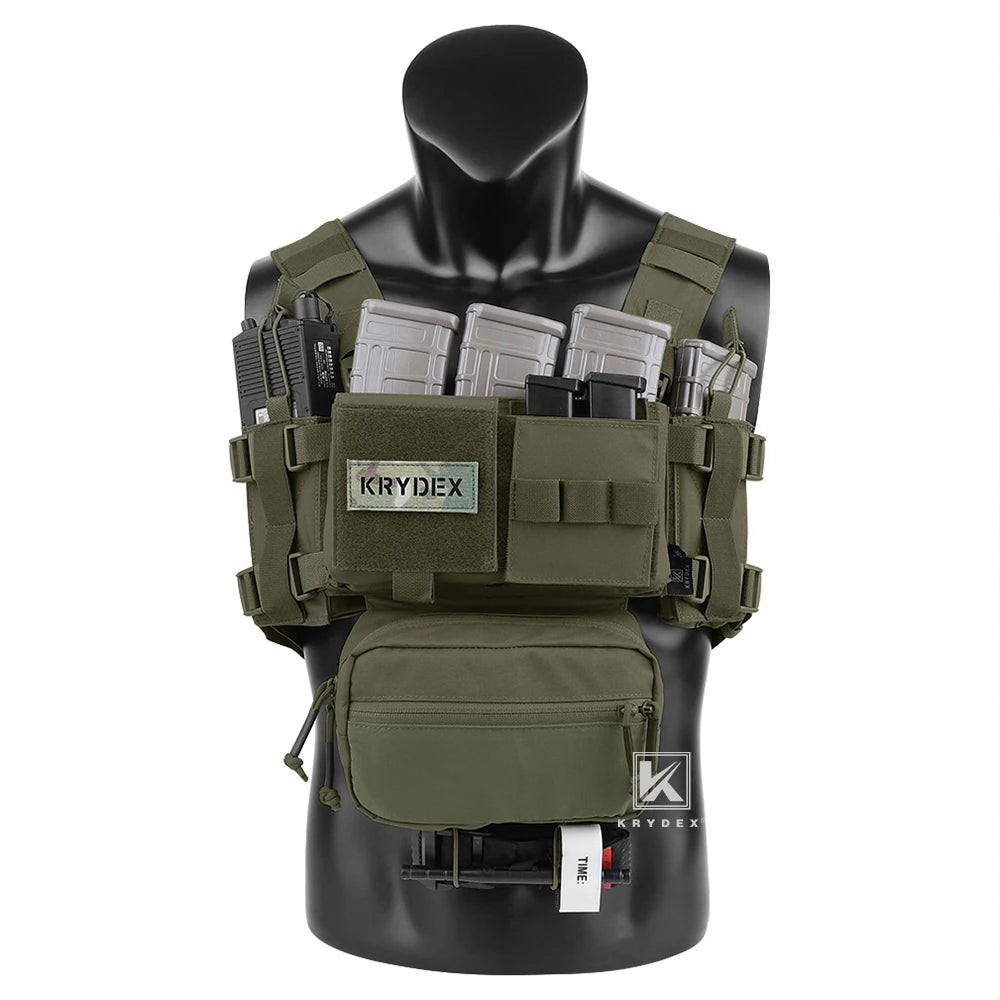 KRYDEX Tactical MK3 MK4 Chest Rig Micro Fight Chassis Modular Vest With 5.56 7.62 M4 AK Magazine Pouch Sack Pouch Hunting Gear