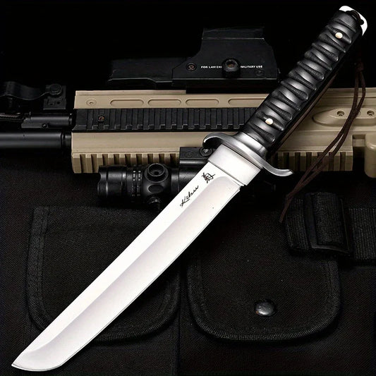 1Pc Outdoor Tactical Straight Knife EDC Camping  Hunting Self Defense Multi-functional Fixed Knives Men's Collectible Knives