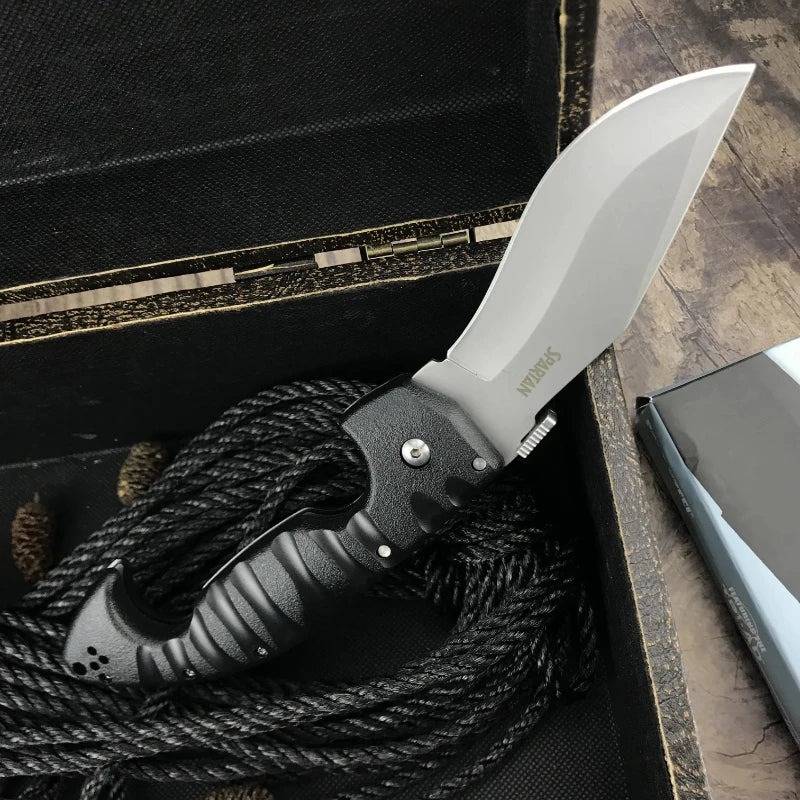 Cold spartan Pocket Pocket knife 7CR13MOV blade fiberglass handle Outdoor Tactical Camping Hiking Survival EDC folding knife