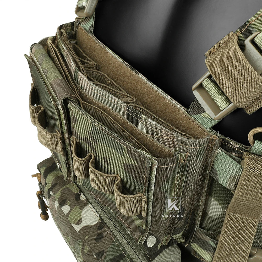 KRYDEX Tactical MK3 MK4 Chest Rig Micro Fight Chassis Modular Vest With 5.56 7.62 M4 AK Magazine Pouch Sack Pouch Hunting Gear