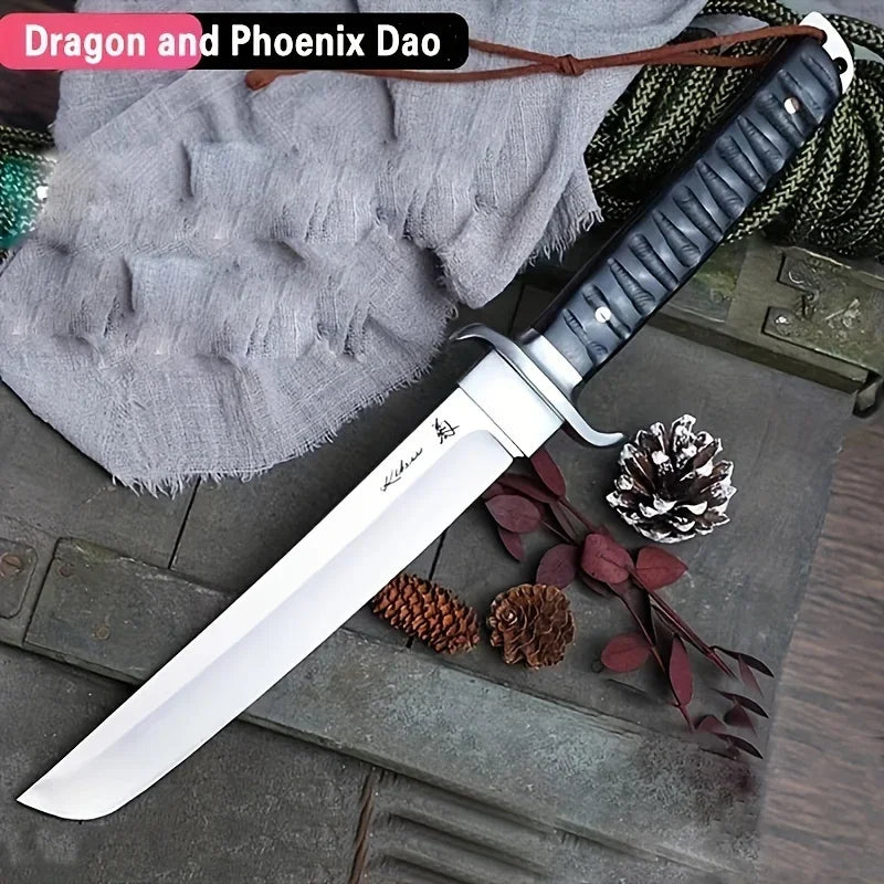 1Pc Outdoor Tactical Straight Knife EDC Camping  Hunting Self Defense Multi-functional Fixed Knives Men's Collectible Knives