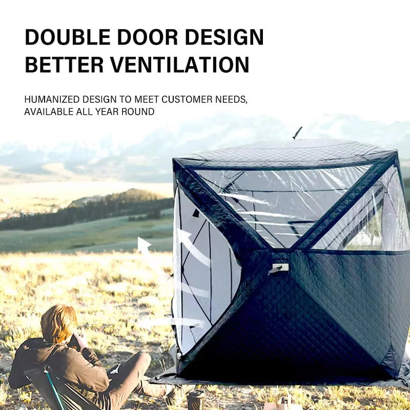 Outdoor Winter Thickened Insulated Ice Fishing Tent Camping Gear Warm And Cold Resistant Fishing Shelter for Cold Weather