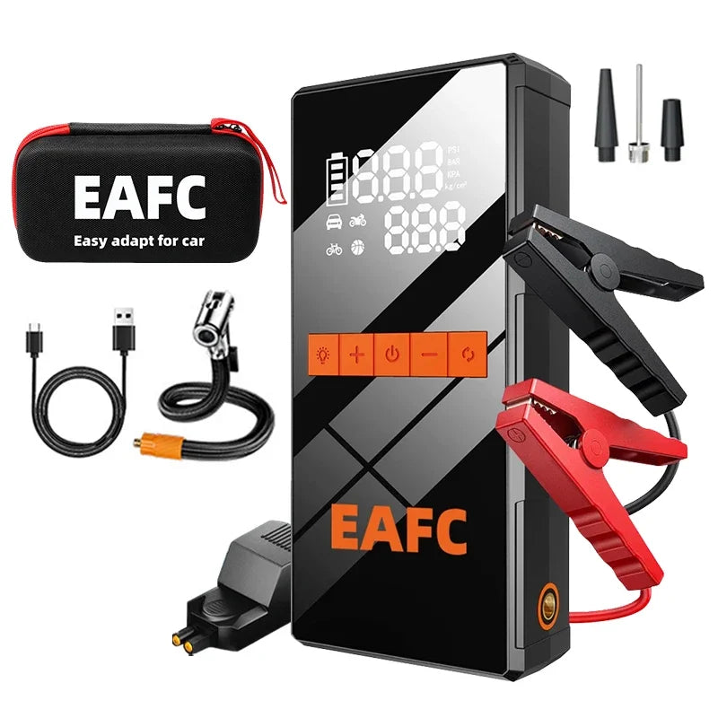 1200A Car Jump Starter 150PSI Tire Inflator 4 In 1 Multifunctional Automotive Emergency Power Power Bank Air Pump with EVA Box