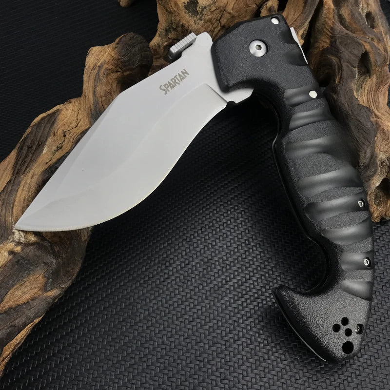 Cold spartan Pocket Pocket knife 7CR13MOV blade fiberglass handle Outdoor Tactical Camping Hiking Survival EDC folding knife