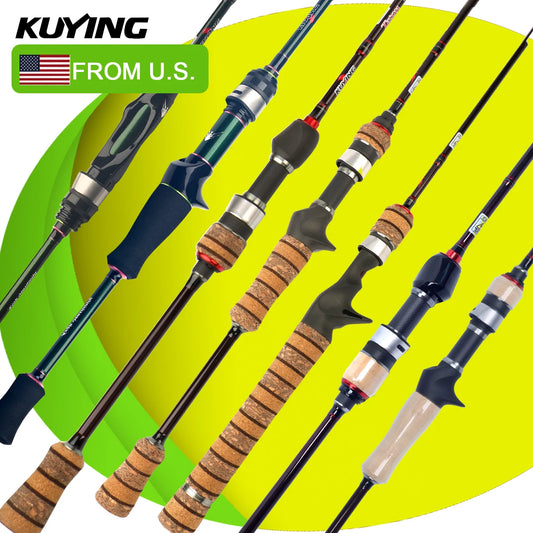 Deliver from USA KUYING TETON TTC662L TTC632UL TTS662L TTC602LS TTS602LS Fishing Lure Rod Casting Spinning River Stream Carbon