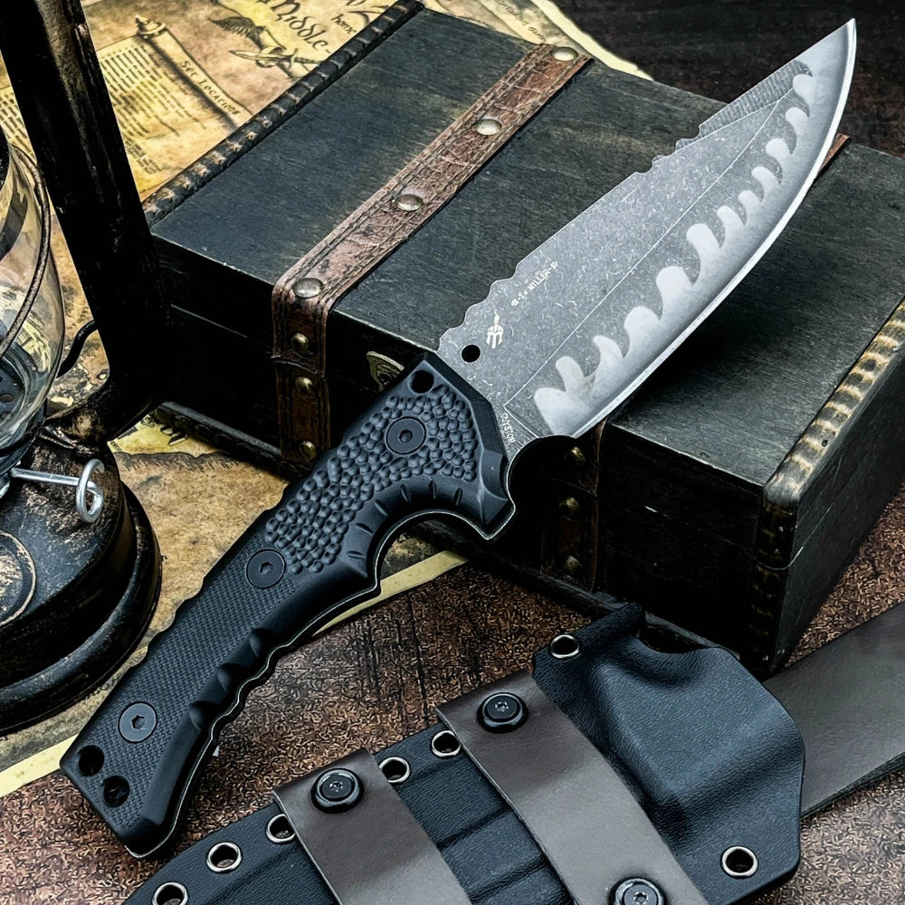 M27N Tactical Survival Knife 8Cr13Mov Nylon Fiber Handle Suitable for Outdoor Fishing and Camping Men's Heavy-Duty Knives