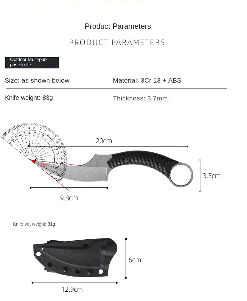 2026 New Neck Knife Camping  Tool Outdoor Rescue Survival Pokcet Knives Hunting EDC Tool With Kydex Dropshipping