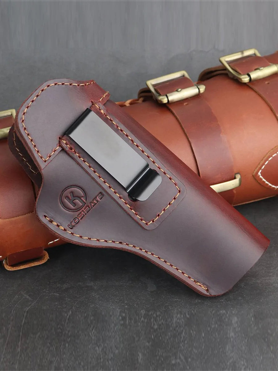 Kosibate Genuine Leather Concealed Carry 1911 Gun Holster Compatible with Colt/Springfield/Sig/Browning/S&W 1911