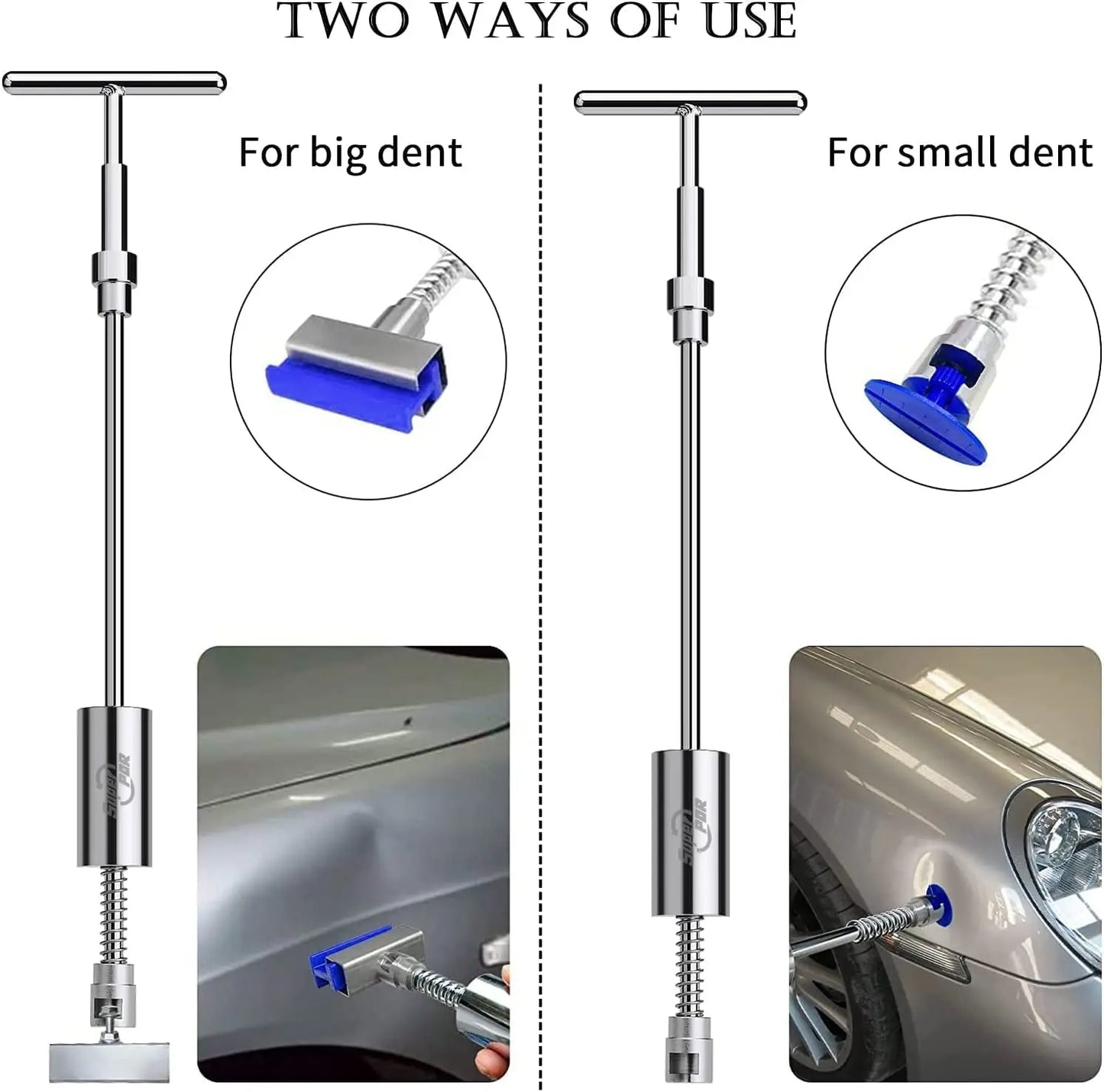 Super PDR Car Body Paintless Dent Repair Tool Auto Hail Dent Removal Kits Professional Dent Puller tools