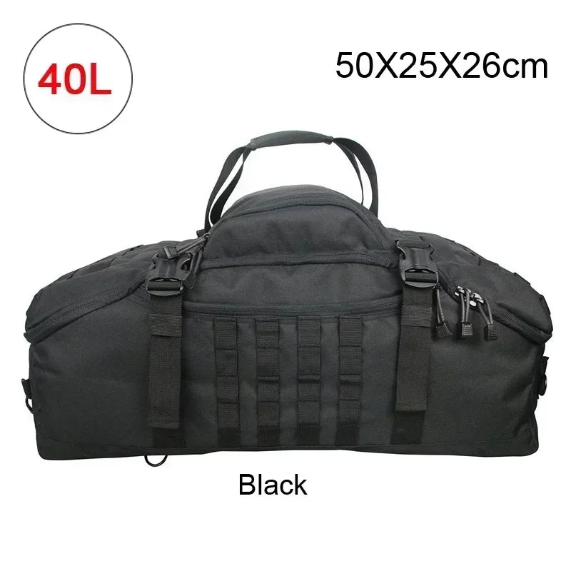 LQARMY 30L 50L 80L Sport Travel Bag Molle Tactical Backpack Gym Fitness Bag Large Duffle Bags for Camping Hunting Fishing