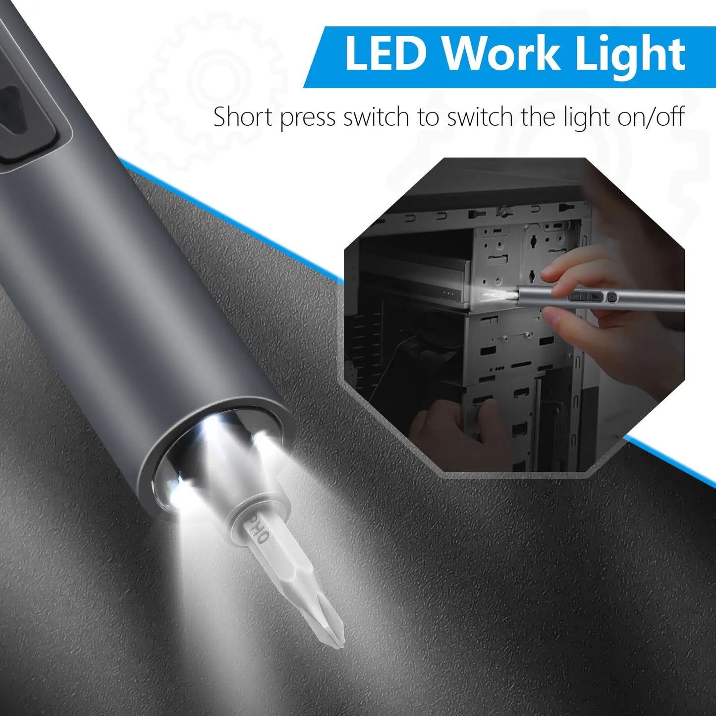 50 in 1 Precision Electric Screwdriver Set Multi-Function Power Tool with Magnetic Torx Phillips Bits for iPhone Glasses Watches