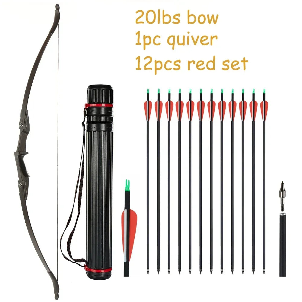 Archery Recurve Bow for Right/Left-Handed Outdoor Hunting Sports Shooting 57inch 30-40 Ibs Take-down Bow Archery Target