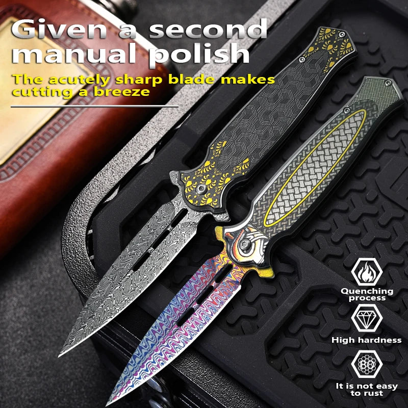 Lightweight tactical camping knife suitable for everyday carry, hunting, survival and self-defense