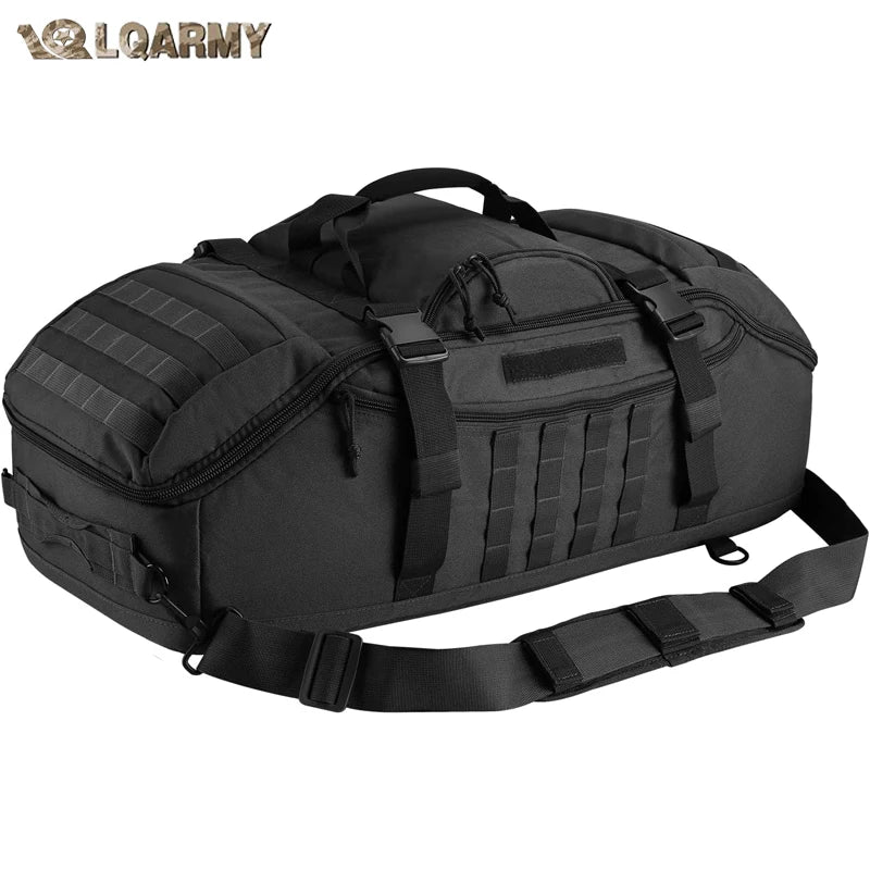 LQARMY 30L 50L 80L Sport Travel Bag Molle Tactical Backpack Gym Fitness Bag Large Duffle Bags for Camping Hunting Fishing