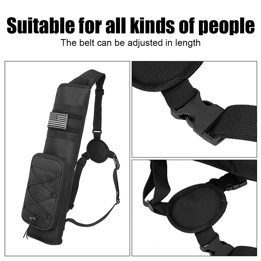 Archery Bow Holder Compound Recurve Bow Quiver Storage Bag Bottom Thickening Adjustable Strap Outdoor Hunting Bag Accessories