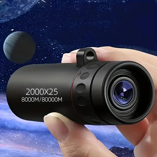 2026 2000X25 HD Monocular Telescope, Compact Portable for Travel, Hiking, Fishing, Camping, Stargazing, Concerts & Bird Watching