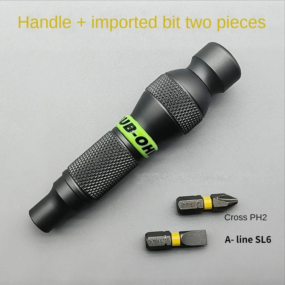 Precision Aluminum Alloy Handle for Shank 1/4" Bits Comfortable Mini ScrewDriver 6.35mm Holder Repair Open Tools Professional