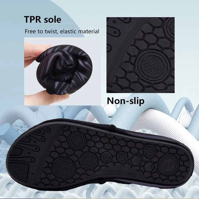 Men's Water Shoes Quick Dry Slip Resistant High Top Hook Loop Design for Beach Fishing Water Activities Portable Aqua Shoes