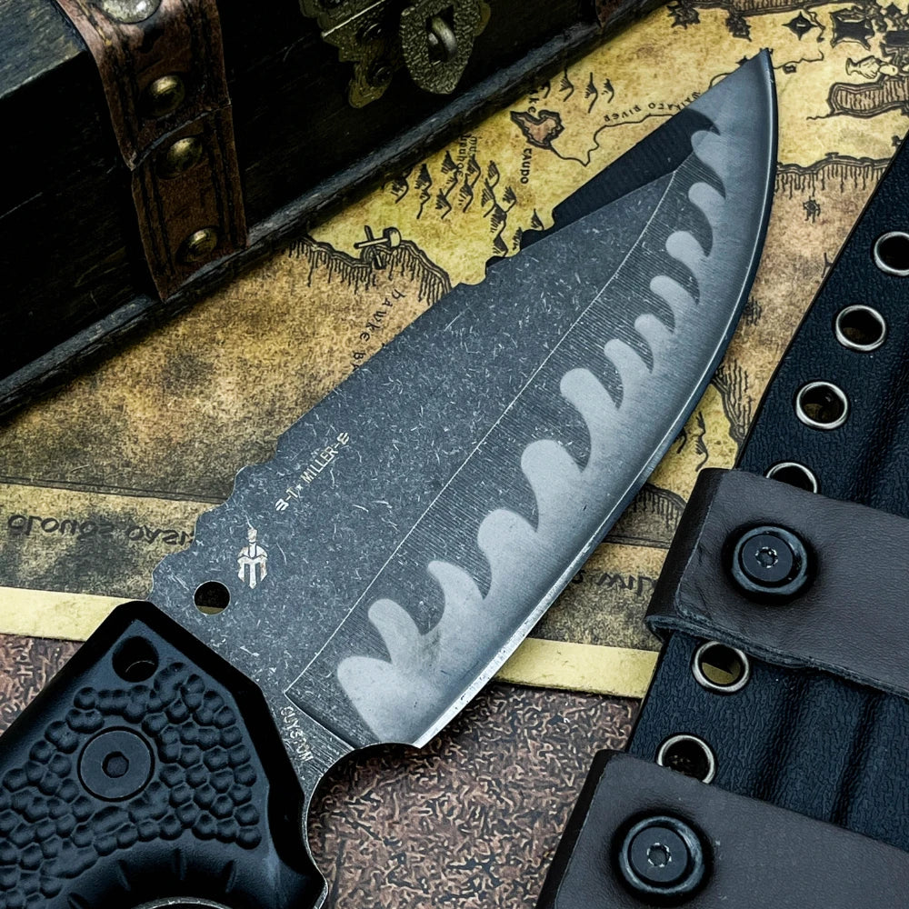 M27N Tactical Survival Knife 8Cr13Mov Nylon Fiber Handle Suitable for Outdoor Fishing and Camping Men's Heavy-Duty Knives