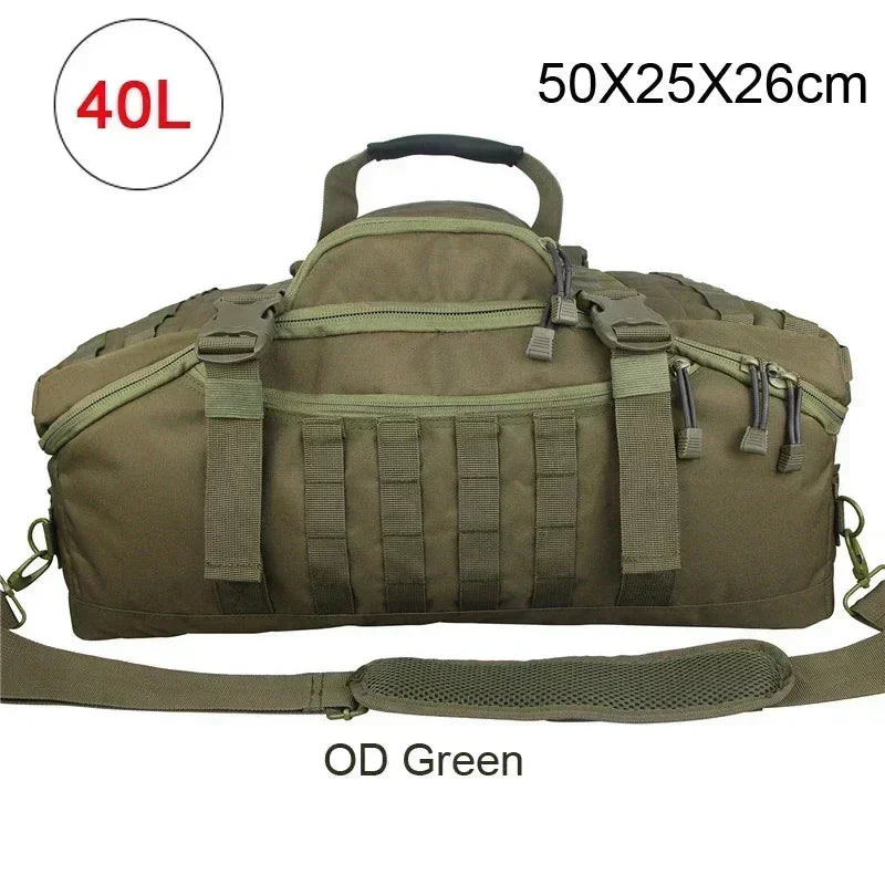 LQARMY 30L 50L 80L Sport Travel Bag Molle Tactical Backpack Gym Fitness Bag Large Duffle Bags for Camping Hunting Fishing
