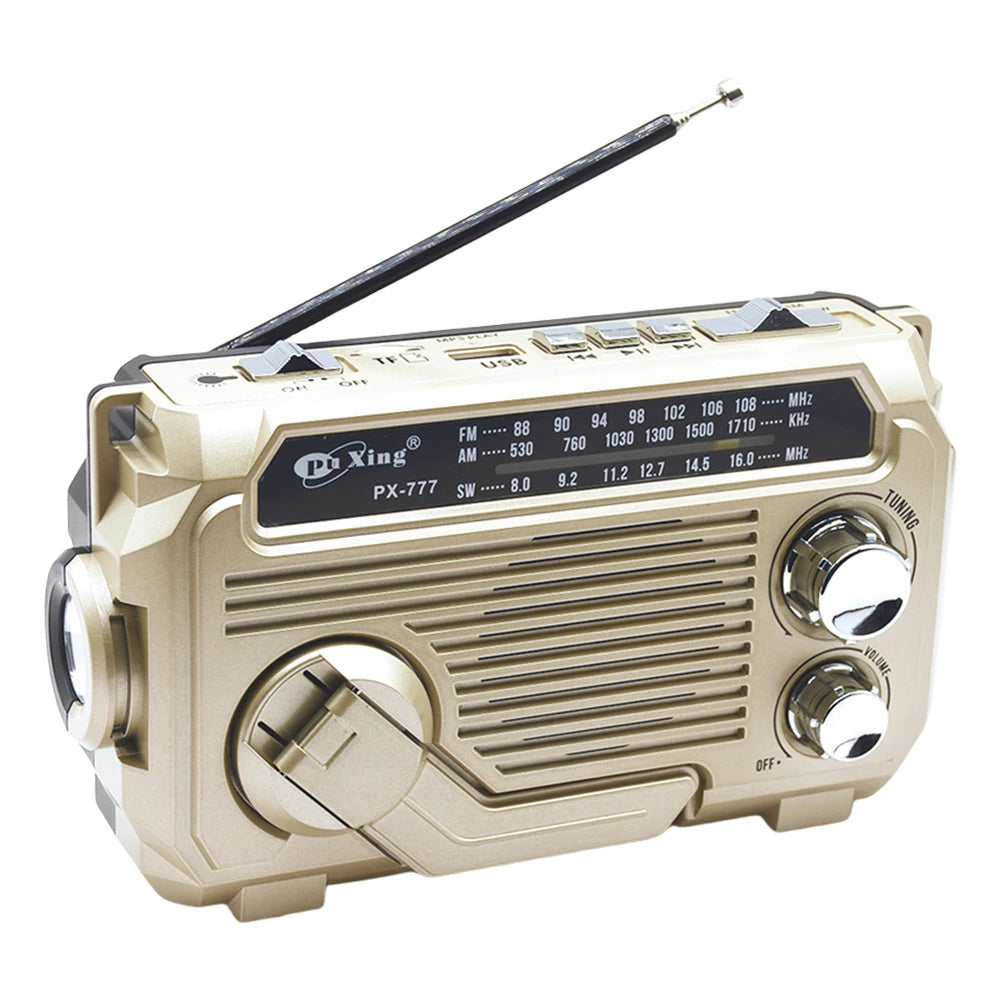 Emergency Hand Crank Radio Solar Powered Radio with BT Speaker Flashlight AM/FM/SW Radio for Outdoor Camping and Emergency