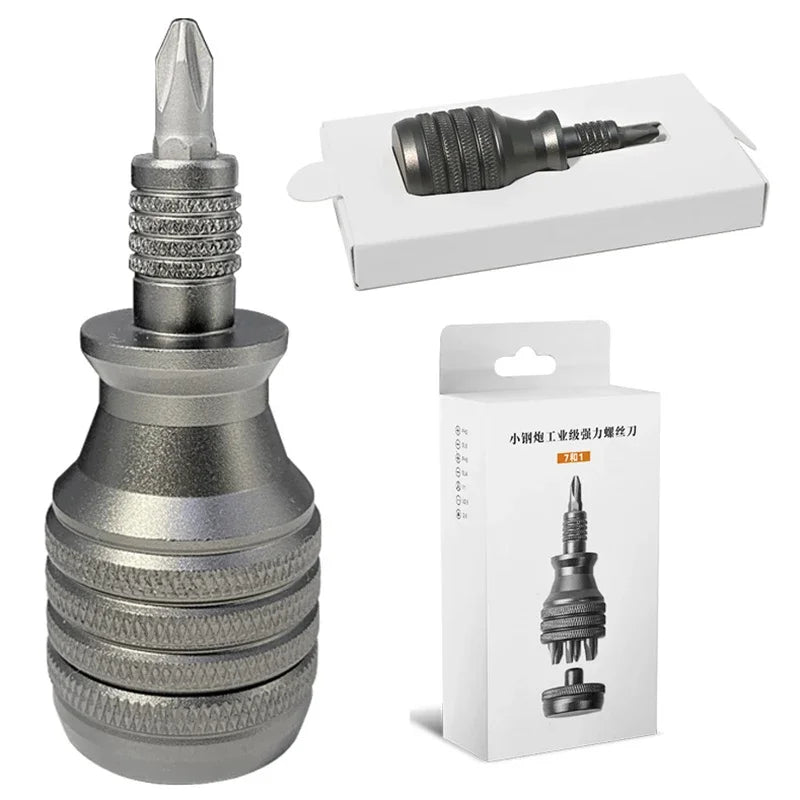 Precision Aluminum Alloy Handle for Shank 1/4" Bits Comfortable Mini ScrewDriver 6.35mm Holder Repair Open Tools Professional