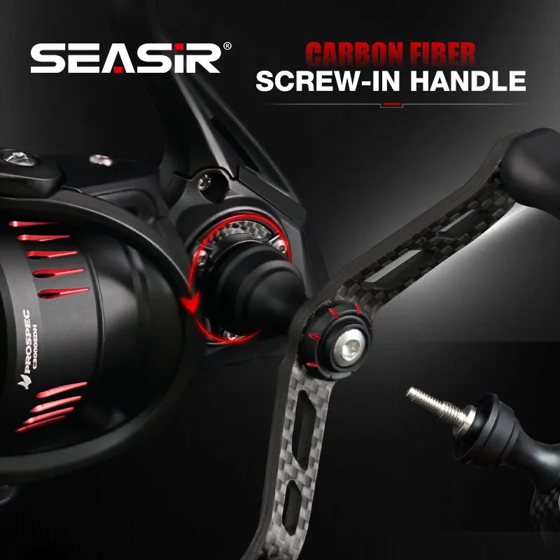 Seasir Prospec Spining Reel P-Series Ultralight Carbon Fiber Washers 8+1BB Max Drag 9Kg Freshwater Saltwater Fishing Coil