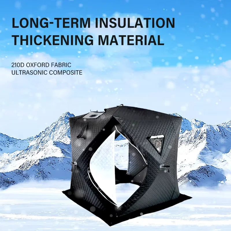 Outdoor Winter Thickened Insulated Ice Fishing Tent Camping Gear Warm And Cold Resistant Fishing Shelter for Cold Weather