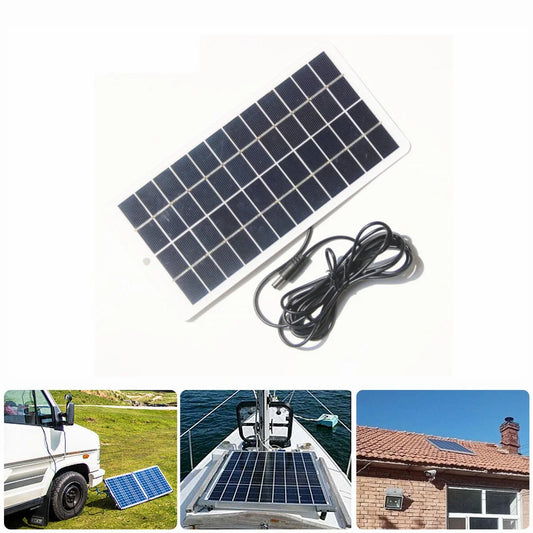 10W Mini Solar Panel 12V polycrystalline silicon Solar Cell Board for Battery Charger Home Outdoor Lamp Pump + 3 meter Cable