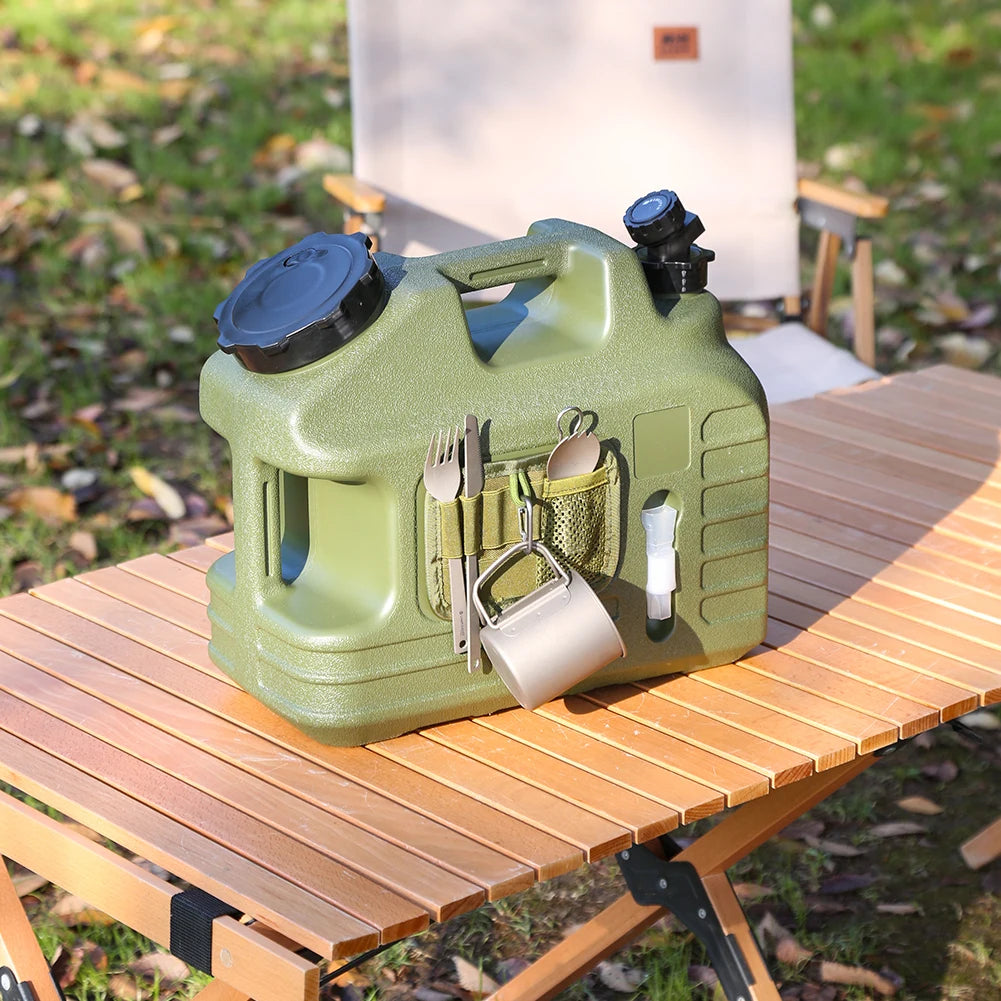 13L Water Storage Container Leak-Proof Portable Water Tank Large Capacity Drinking Water Bucket for Vehicle Car Camping