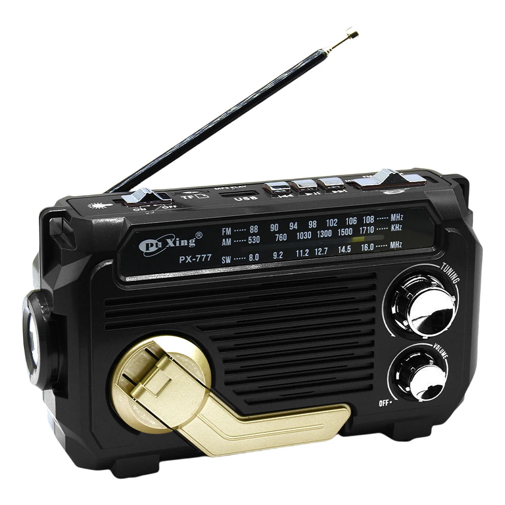 Emergency Hand Crank Radio Solar Powered Radio with BT Speaker Flashlight AM/FM/SW Radio for Outdoor Camping and Emergency