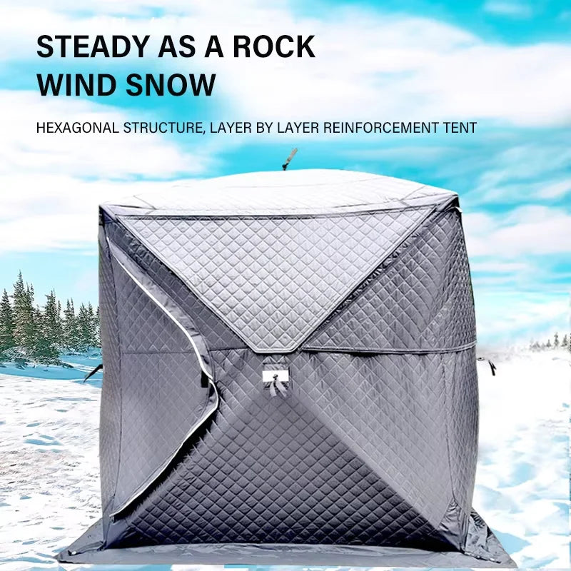 Outdoor Winter Thickened Insulated Ice Fishing Tent Camping Gear Warm And Cold Resistant Fishing Shelter for Cold Weather