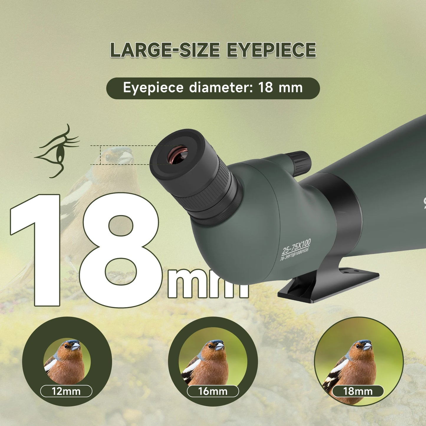 Svbony SV28A 25-75x100 Spotting Scopes FMC Porro Binoculars w Desktop Tripod and Smartphone Adapter for Beginners in Archery