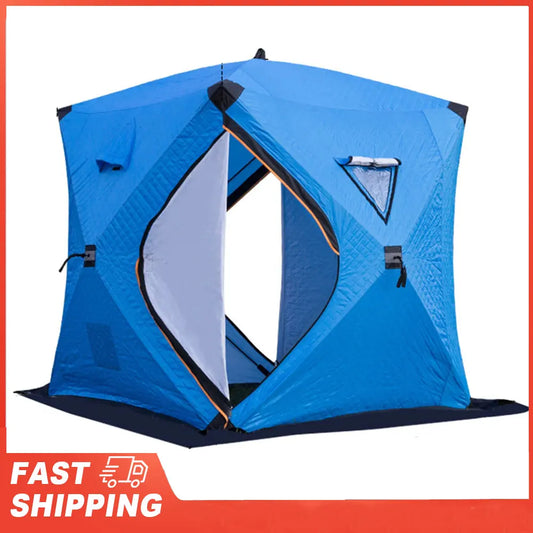 Easy Set-up Winter Fishing Tent Ice Fishing Tent Portable Ice Fishing Shelter Waterproof & Windproof Winter Fishing Equipment