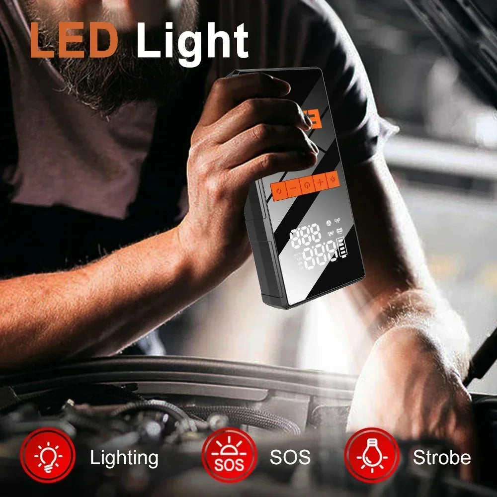 1200A Car Jump Starter 150PSI Tire Inflator 4 In 1 Multifunctional Automotive Emergency Power Power Bank Air Pump with EVA Box