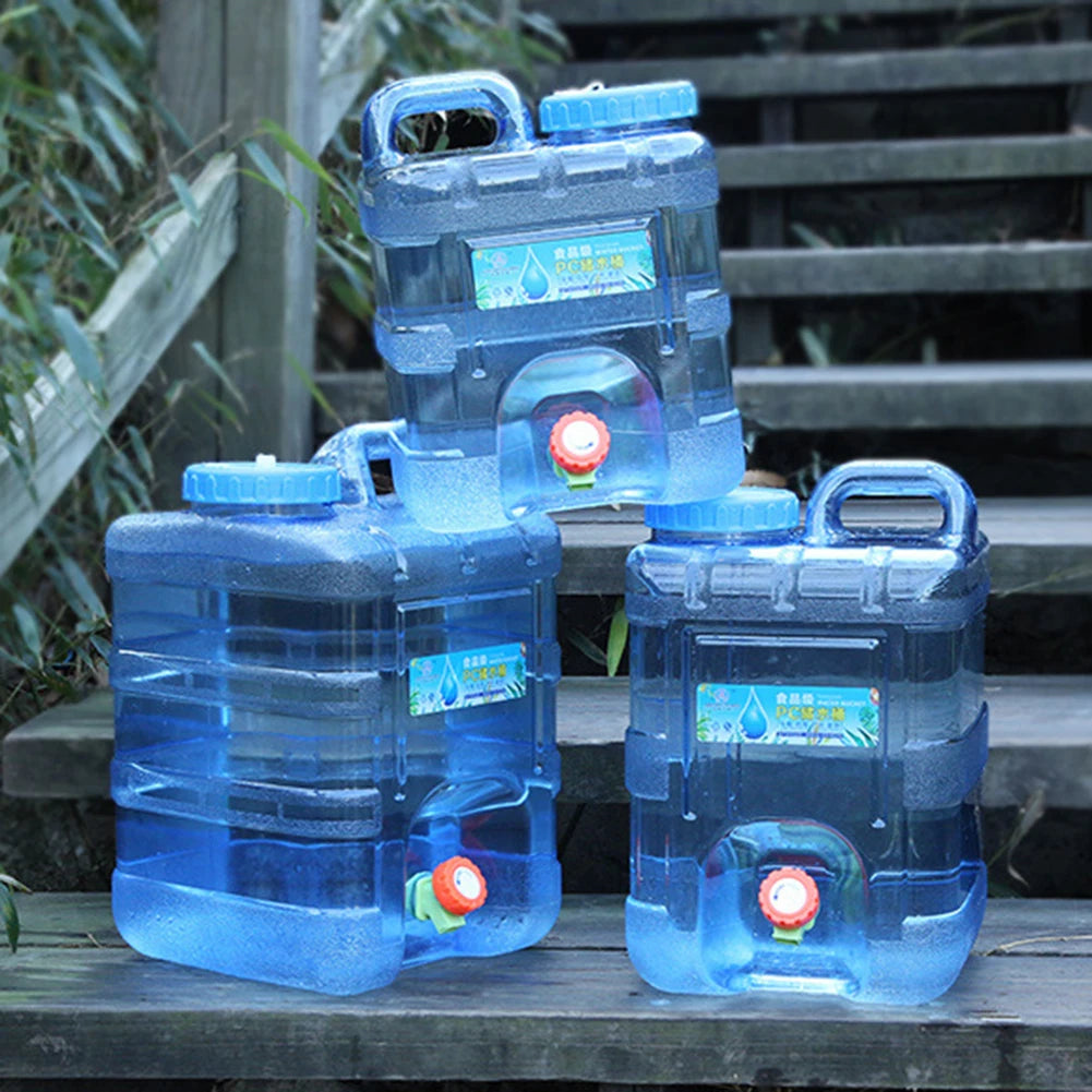 7.5/10/15L Camping Water Container Portable Pure Water Tanks Food Grade Large-Capacity with Faucet Outdoor Supplies