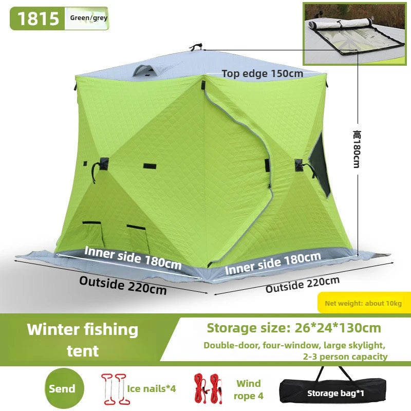 Winter Ice Fishing House Thickened Tent Outdoor Camping Equipment Winter Fishing Tent Cotton Winter Warm Cold and Windproof