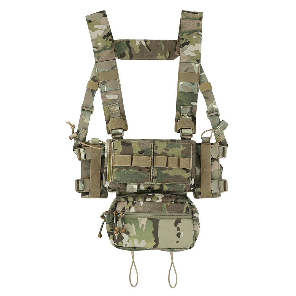 KRYDEX Tactical MK3 MK4 Chest Rig Micro Fight Chassis Modular Vest With 5.56 7.62 M4 AK Magazine Pouch Sack Pouch Hunting Gear