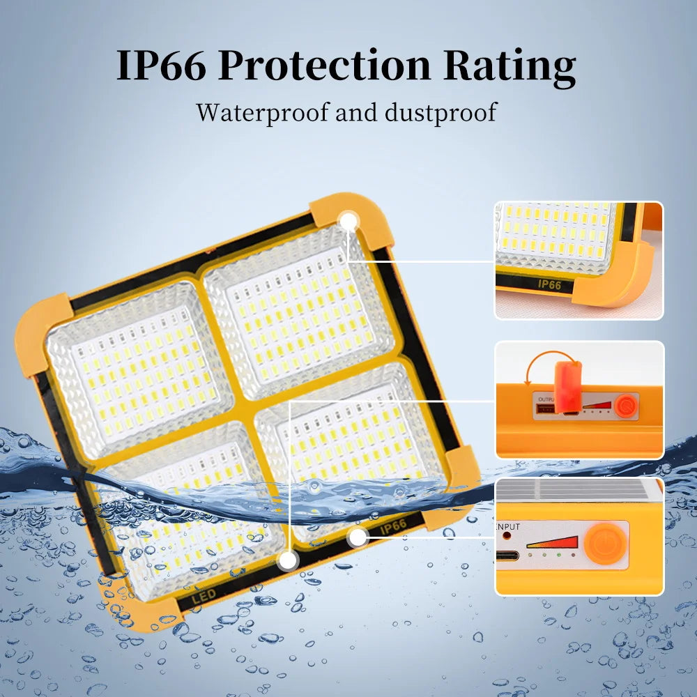 Solar Portable Lantern with USB Rechargeable Outdoor Solar Lights Emergency Sunlight for Parkside Travel Hike LED Camping Lights
