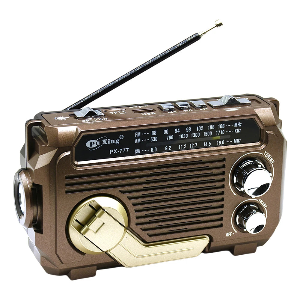 Emergency Hand Crank Radio Solar Powered Radio with BT Speaker Flashlight AM/FM/SW Radio for Outdoor Camping and Emergency